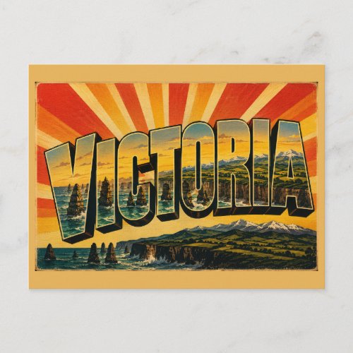 Victoria Australia Coastal Landscape Art Postcard