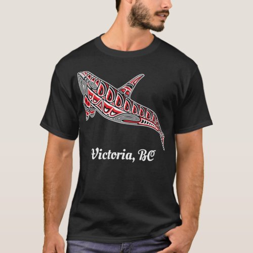 Victoria BC Canada Native Upward Orca Killer Whal T_Shirt