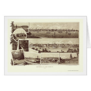 Victoria, BC, Canada Panoramic Map - 1884 Cards