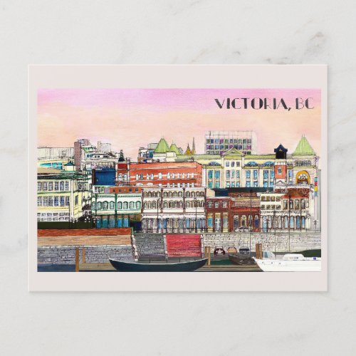 Victoria BC Metropolitan Travel Postcard