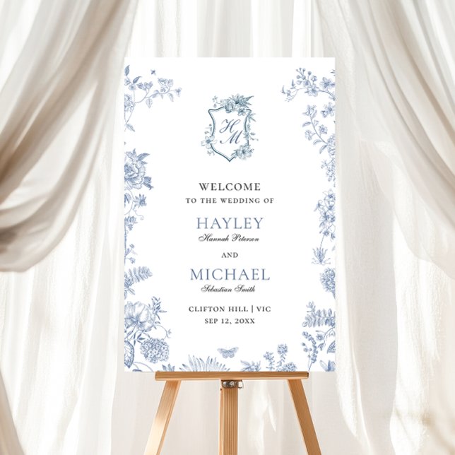 VICTORIA Blue French Garden Welcome Foam Board (Creator Uploaded)