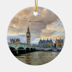 Victoria Bridge, London, England Ceramic Ornament