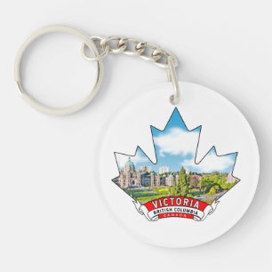 Victoria, British Columbia Canada Maple Keychain