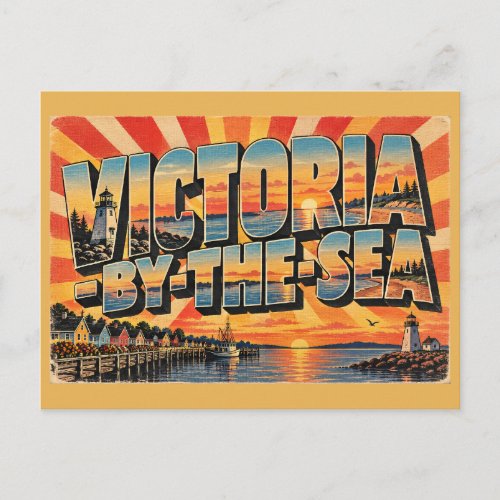Victoria-by-the-Sea PEI Lighthouse Harbour Village Postcard