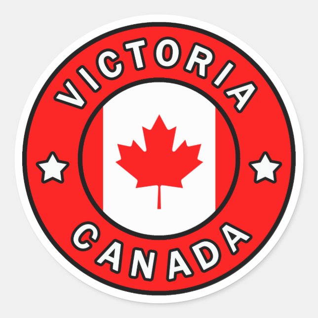 Victoria Canada Classic Round Sticker (Front)