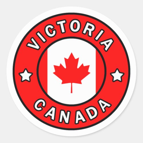 Victoria Canada Classic Round Sticker