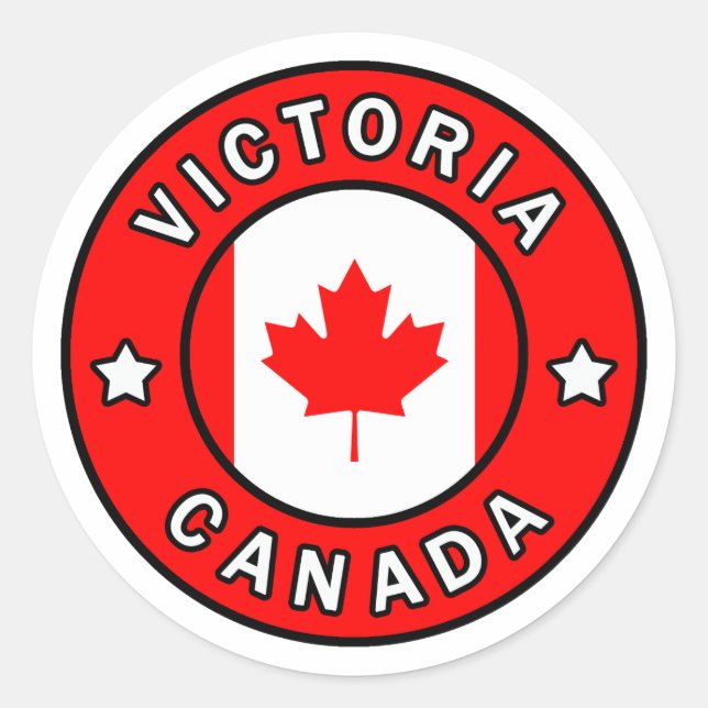 Victoria Canada Classic Round Sticker (Front)