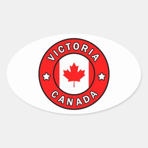 Victoria Canada Oval Sticker
