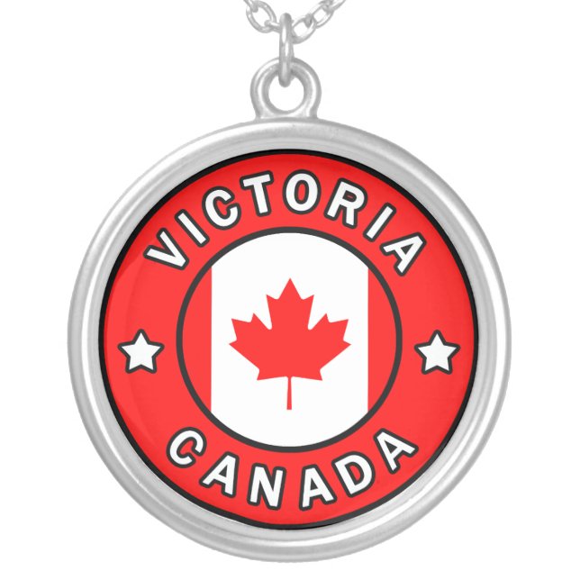 Victoria Canada Silver Plated Necklace (Front)