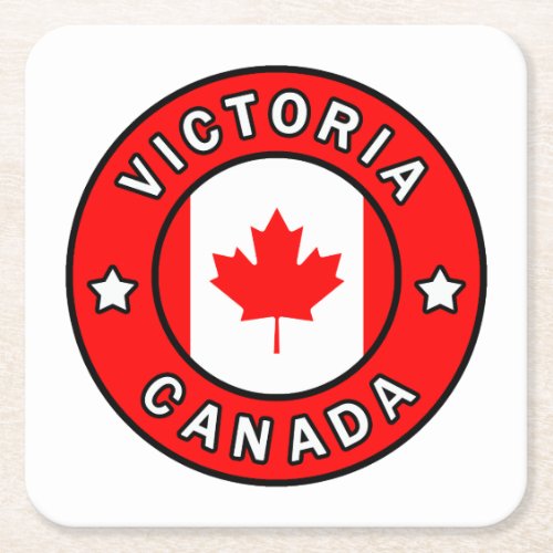 Victoria Canada Square Paper Coaster