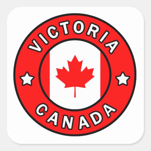 Victoria Canada Square Sticker