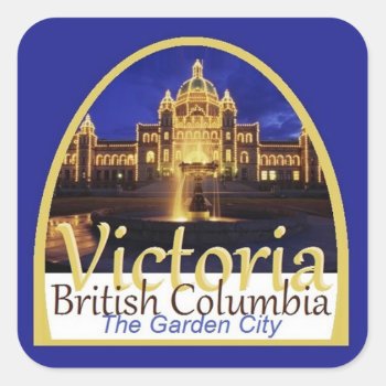 Victoria Canada Square Sticker by samappleby at Zazzle