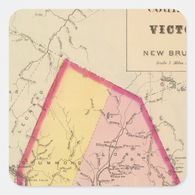Victoria Co, NB Square Sticker (Front)
