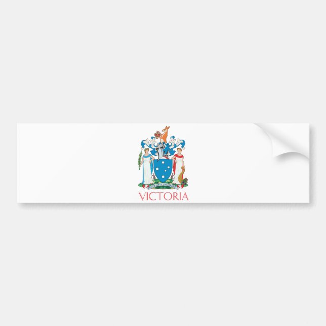 Victoria coat of arms bumper sticker (Front)