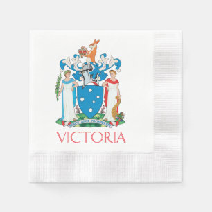 Victoria coat of arms paper napkins