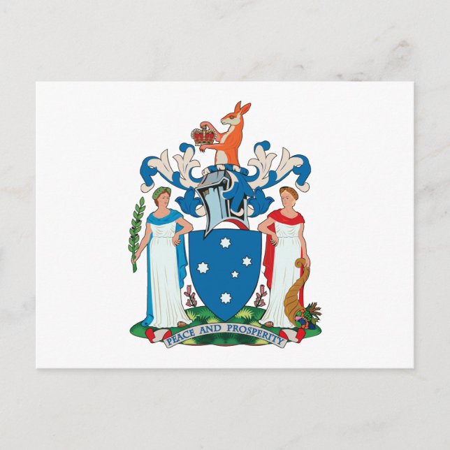 Victoria Coat of Arms Postcard (Front)