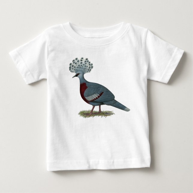 Victoria Crowned Pigeon Baby T-Shirt (Front)