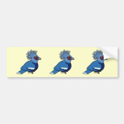 Victoria Crowned Pigeon Bumper Sticker