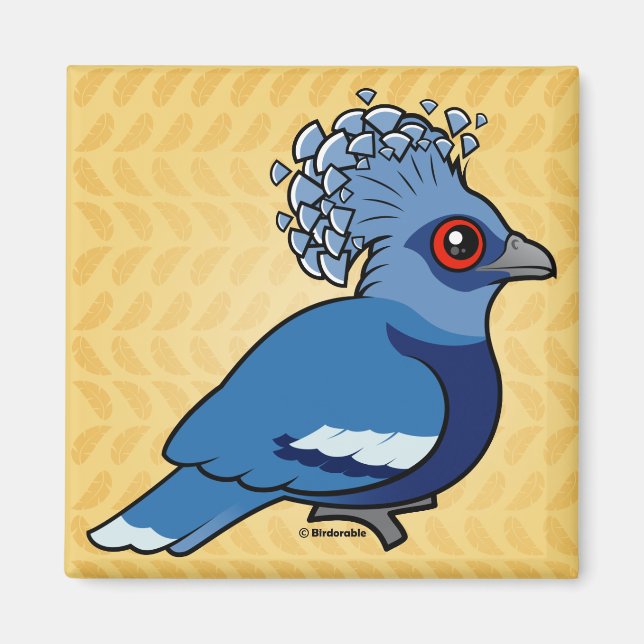 Victoria Crowned Pigeon Magnet (Front)
