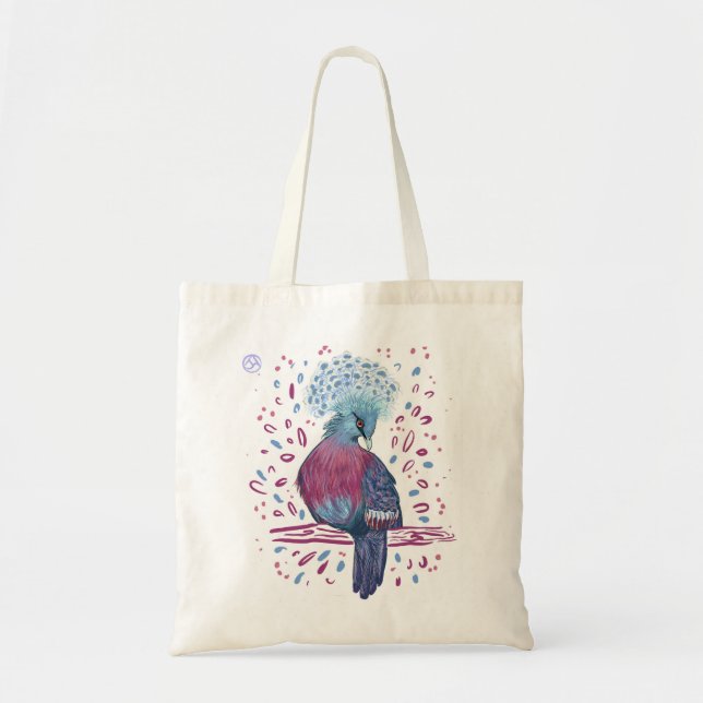 Victoria Crowned Pigeon tote bag (Front)