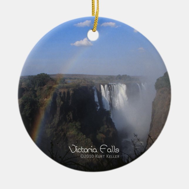 Victoria Fall 2 Ceramic Ornament (Front)