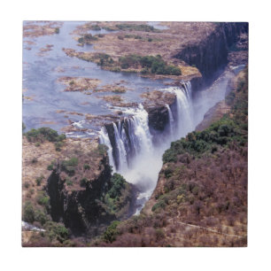 Victoria Falls aerial view - Zimbabwe, Africa Ceramic Tile