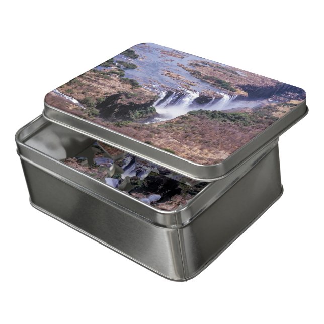 Victoria Falls aerial view - Zimbabwe, Africa Jigsaw Puzzle (Lid Open)