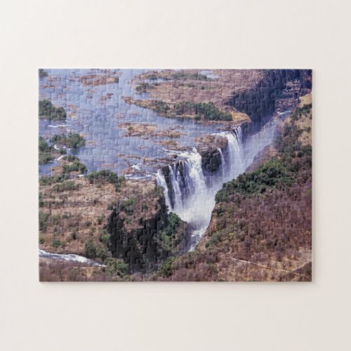 Victoria Falls aerial view _ Zimbabwe Africa Jigsaw Puzzle