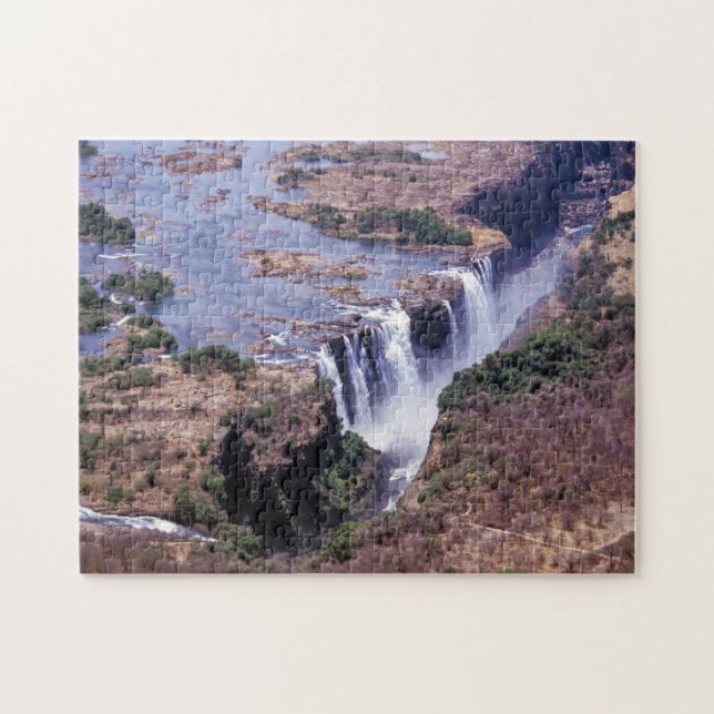 Victoria Falls aerial view - Zimbabwe, Africa Jigsaw Puzzle (Horizontal)