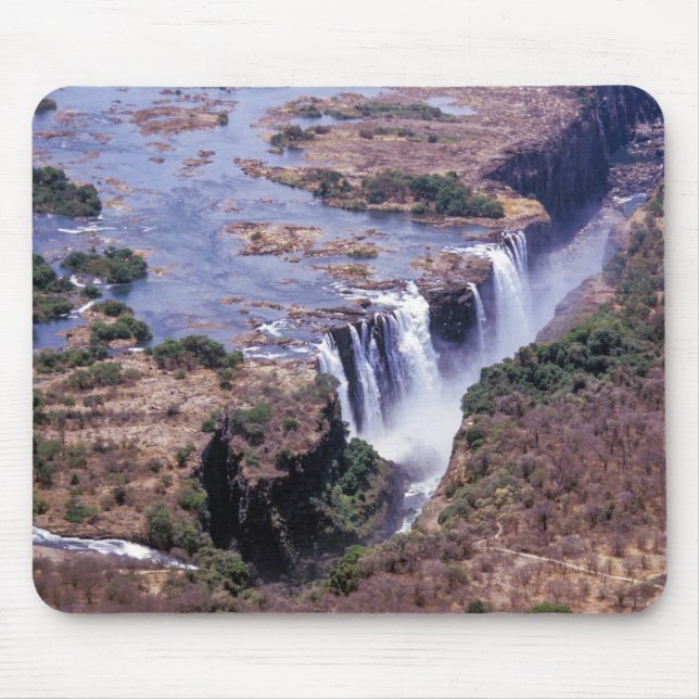 Victoria Falls aerial view - Zimbabwe, Africa Mouse Pad (Front)