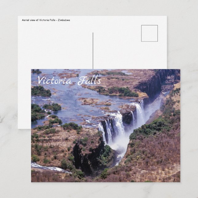 Victoria Falls aerial view - Zimbabwe, Africa Postcard (Front/Back)
