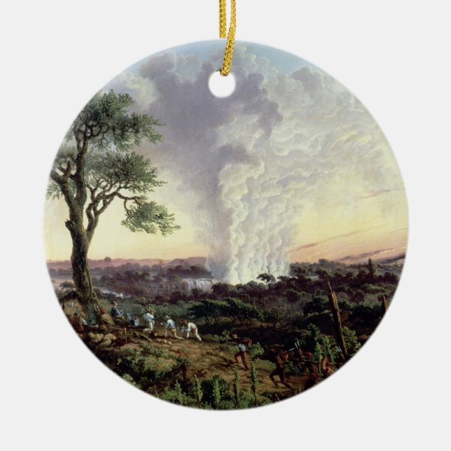 Victoria Falls at Sunrise, with 'The Smoke', or 'S Ceramic Ornament (Front)