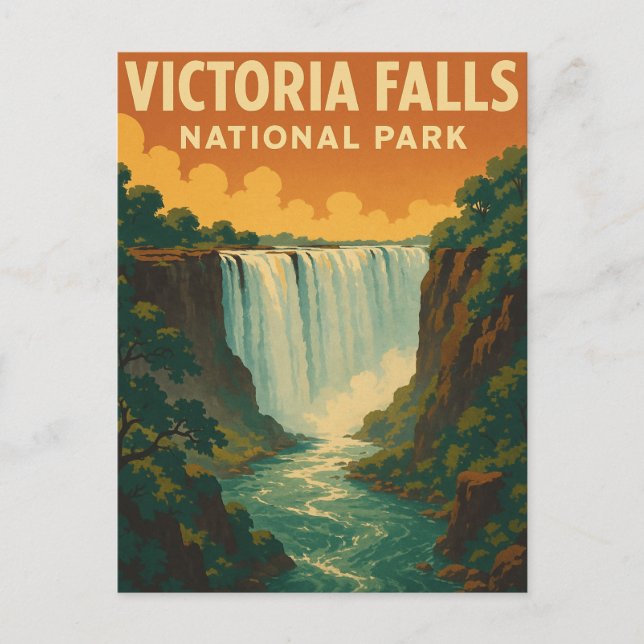 Victoria Falls National Park Getaway Postcard (Front)