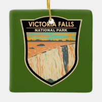 Victoria Falls National Park Travel Art Vintage