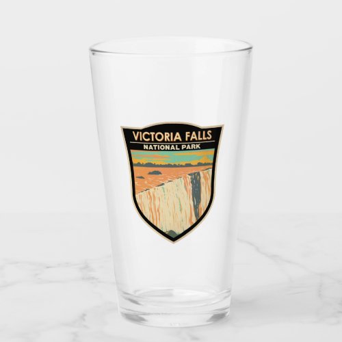 Victoria Falls National Park Travel Art Vintage Glass