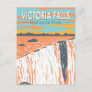 Victoria Falls National Park Travel Art Vintage Postcard