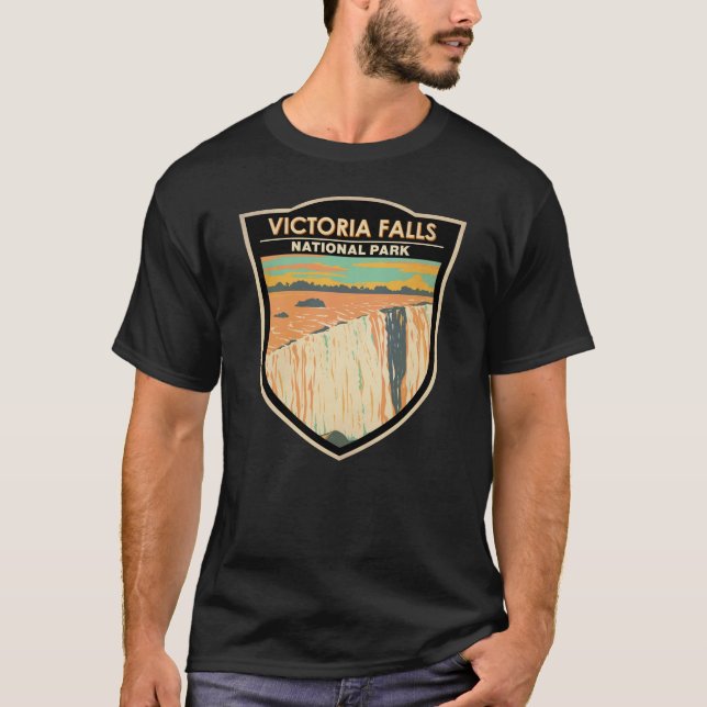 Victoria Falls National Park Travel Art Vintage T-Shirt (Front)