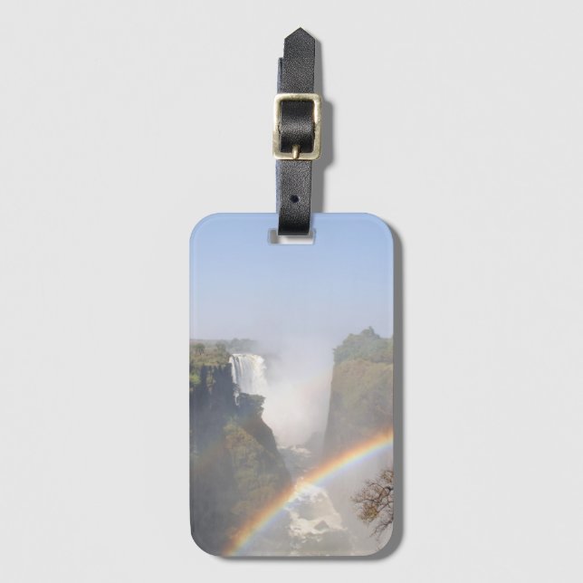 Victoria Falls Rainbow Waterfall Luggage Tag (Front Vertical)