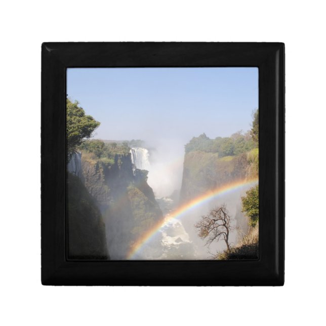 Victoria Falls Rainbow Waterfall Photo Gift Box (Front)