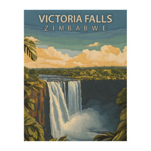 Victoria Falls – Retro Travel Poster of Zimbabwe