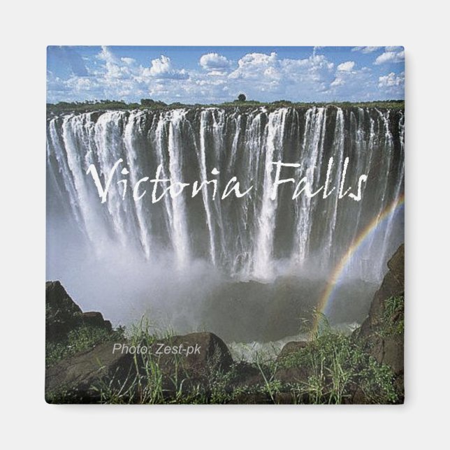 Victoria Falls Travel Souvenir Photo Fridge Magnet (Front)