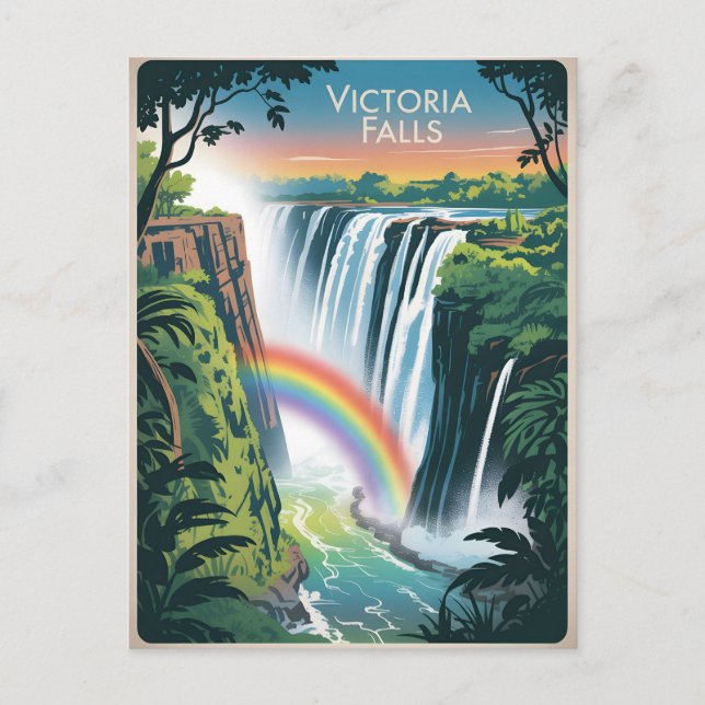 Victoria Falls Vintage Postcard (Front)
