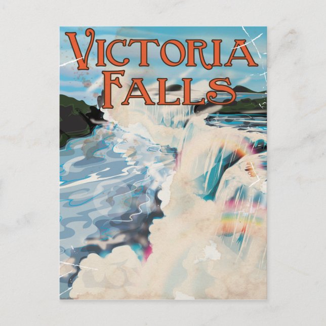 Victoria Falls Vintage travel poster Postcard (Front)