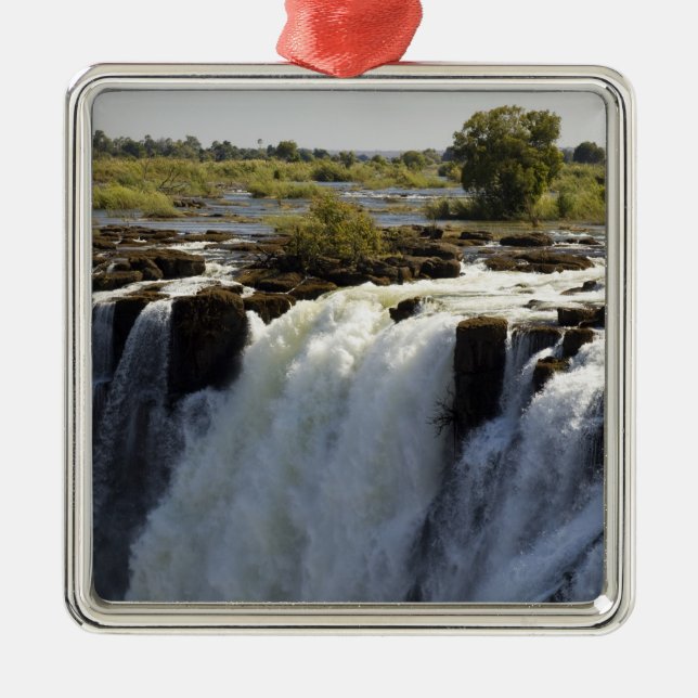 Victoria Falls, Zambesi River, Zambia. 2 Metal Ornament (Front)