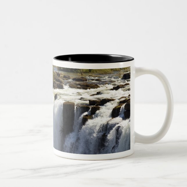 Victoria Falls, Zambesi River, Zambia. 2 Two-Tone Coffee Mug (Right)