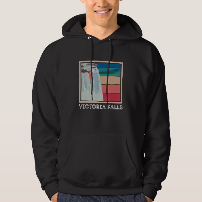 Victoria Falls Zambia Waterfall Souvenir Africa Zi Hoodie (Front)
