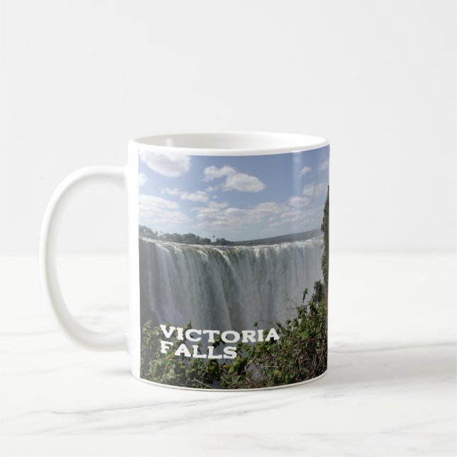 Victoria Falls, Zambia, Zimbabwe Two-Tone Coffee M Mug (Left)