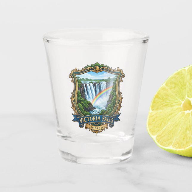 Victoria Falls Zimbabwe Shot Glass (Front)