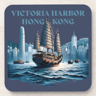 Victoria Harbor Hong Kong China Beverage Coaster