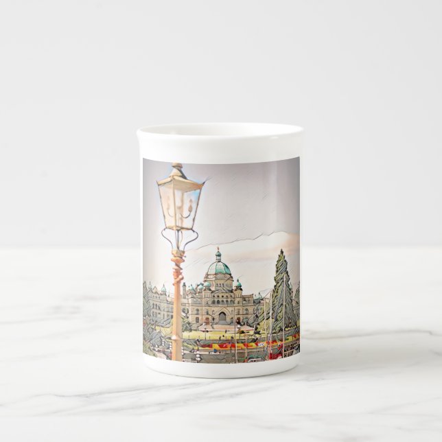 Victoria Harbour BC Bone China Mug (Front)